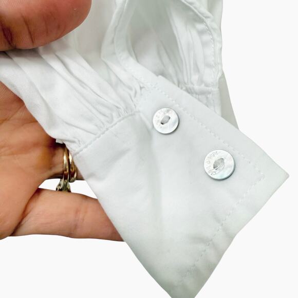 Cinq a Sept Button Down White‎ Shirt Women’s Size XS - Picture 9 of 10